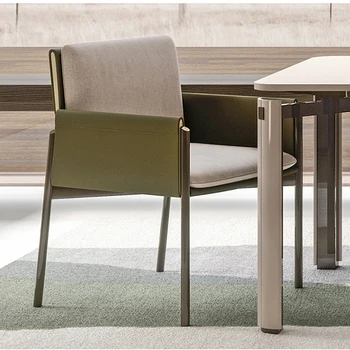 Итальянские Легкие Роскошные Обеденные стулья Кухонная мебель Домашний Дизайнерский Гостиничный обеденный стул Простые Одноместные стулья для отдыха в гостиной