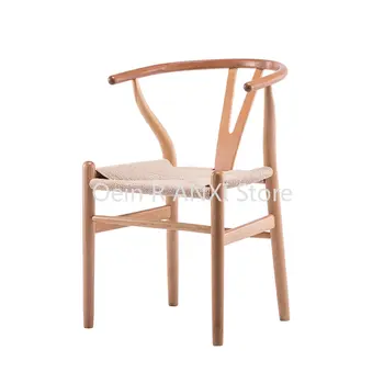 Кухонные обеденные стулья Nordic на поперечных рычагах С деревянными подлокотниками Офисные Обеденные Стулья на открытом воздухе Эргономичный Роскошный Шезлонг Мебель для дома WK