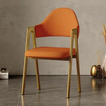 Золотое Современное кресло для спальни, Роскошный Минималистичный макияж, Скандинавский обеденный стул для гостиной, шезлонги для гостиной, мебель для квартиры