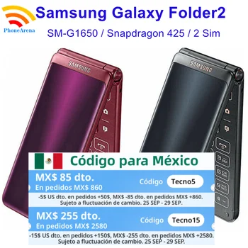 Оригинальный Samsung Galaxy Folder2 G1650 С Двумя Sim-картами 2 ГБ + 16 ГБ Пзу Четырехъядерный Процессор Snapdragon 3,8 