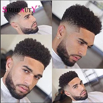 6 мм мужские афроамериканские парики из человеческих волос, парик из искусственной кожи, мужской капиллярный протез, система замены волосяного блока, кусочки волос