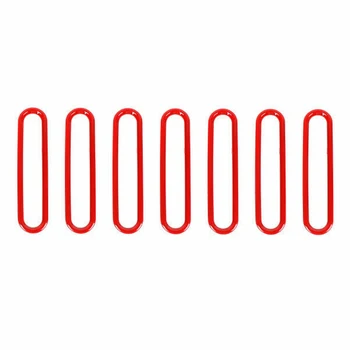 7ШТ Красный капот Воздухозаборник Украшение вентиляционного отверстия Накладка Наклейка для Wrangler JK 2007-2017