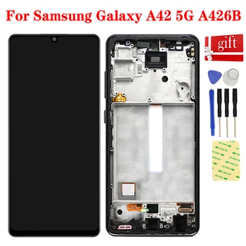 ЖК-дисплей для Samsung Galaxy A42 5G A426 A426B, ЖК-панель, модуль монитора, сенсорный экран, дигитайзер, Сенсорная стеклянная рамка в сборе