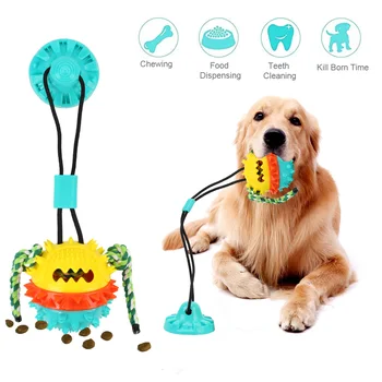 Для жевания и укуса домашних животных, Игрушка-мячик для собак, Средства для чистки зубов, принадлежности для домашних животных, Интерактивная силиконовая присоска-буксир