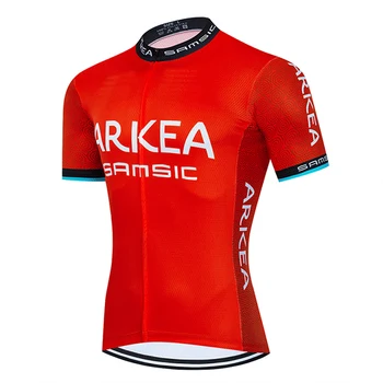 Команда ARKEA SAMSIC Велоспорт Трикотажные Изделия MTB Майо Горный Велосипед Одежда Ropa Ciclismo Лето Быстросохнущая 2023 Мужская Короткая Спортивная Рубашка