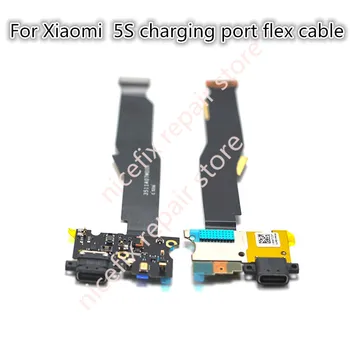 Оригинал для Xiaomi Mi5s, Mi 5S, порт зарядного устройства Micro USB, Разъем для док-станции, гибкий кабель с микрофоном, модуль платы вибратора