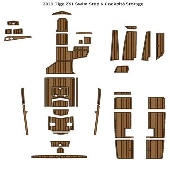 2019 Tige ZX1 Коврик для хранения в кокпите, Лодка, Пенопласт EVA, Коврик для пола из Тикового дерева, Самоклеящийся