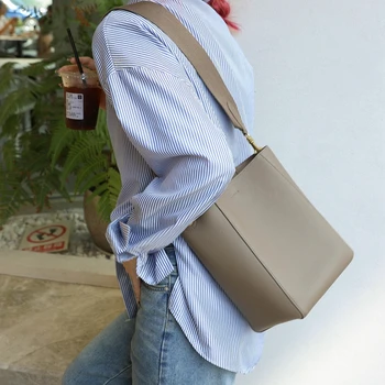 Модная простая сумка из 100% натуральной воловьей кожи \ Женская сумка из натуральной кожи, Женская сумка на плечо, Большая Высококачественная