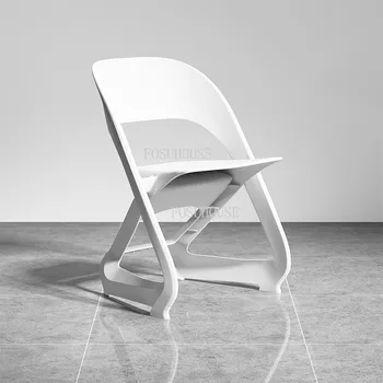 Обеденный стул, простая современная домашняя Складная Бытовая Пластиковая кухонная мебель, обеденные стулья, Офисный стул для конференц-зала