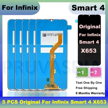 5 шт./лот Оригинальный Протестированный ЖК-экран Для Infinix Smart 4x653 ЖК-экран Дигитайзер Сенсорный Экран В сборе Для lnfinix X653