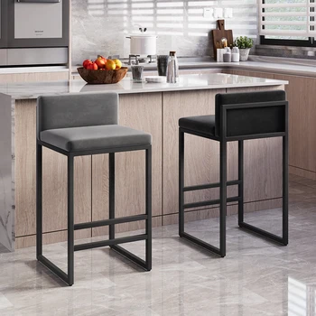Роскошные кухонные обеденные стулья, Мобильные эргономичные Металлические Высокие обеденные стулья, Современная минималистичная мебель для дома Cadeiras De Jantar