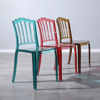 Обеденные стулья в Скандинавском дизайне, Прозрачный Барный стул, Свадебный туалет, Кофейный шезлонг, Классический, Простой, Легкий, Роскошный, современный