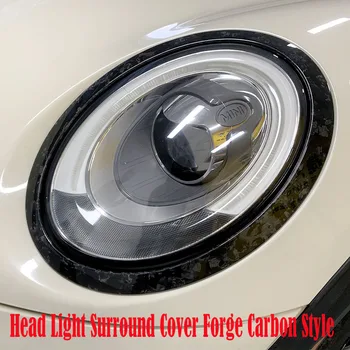 Для Mini Cooper Крышка головного и заднего фонаря из углеродного волокна Black Forge с защитой от ультрафиолета для Mini cooper F56