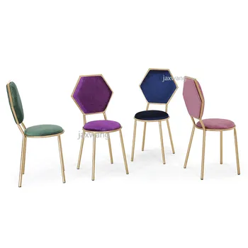 Шестигранные обеденные стулья для кухни Дизайнерский стул для гостиной Modern Comedores Modernos Muebles Simple Nordic Простое кресло для макияжа