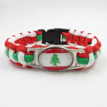 Браслеты с флагом Ливана, Бесконечная любовь, Мода, Ливан, Мужские и женские браслеты из паракорда, Дружеские подарки