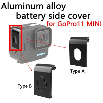 Боковая крышка аккумулятора из алюминиевого сплава для экшн-камеры Gopro Hero 11 Black Аксессуары для мини-экшн-камеры Съемный чехол для кабеля передачи данных Drop Prote