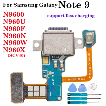 Порт быстрой Зарядки Flex Для Samsung Galaxy Note 9 N9600 N960U N960F N960N N960W N960X Разъем USB Doct Плата Зарядного Устройства Flex