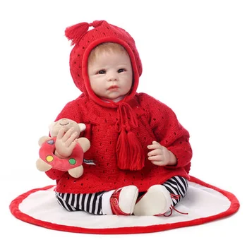 Ручной работы Bebe Реалистичные 22-дюймовые Куклы Reborn Baby Girl Виниловые Игрушки для новорожденных малышей + Одежда Для девочек Игрушки для маленьких мальчиков