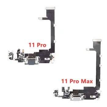 USB-док-станция для зарядки, разъем для подключения платы зарядки, разъем для подключения гибкого кабеля с микрофоном Mic для iPhone 11 Pro Max