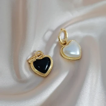 Ювелирные изделия роскошного качества עגילים Золотого цвета с подвешенными женскими серьгами в виде сердца