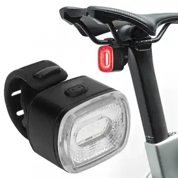 Задний фонарь Smart Bike, Черный, с автоматическим датчиком торможения, 5 режимов, зарядка через USB, IPX6, Водонепроницаемый, ABS, PC, Задний велосипедный фонарь емкостью 260 мАч.