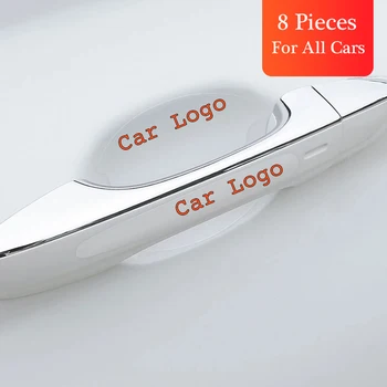 8шт Универсальная автомобильная ручка Дверная чаша Защитная пленка Против царапин Автомобильная наклейка для защиты кузова двери автомобиля с логотипом Honda