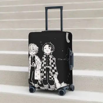 Чехол для чемодана Demon Slayer Tanjiro И Zenitsu Kimetsu no Yaiba Travel Protector, Эластичные аксессуары для багажа для отпуска
