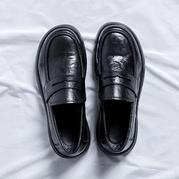 Мужские Оксфорды Из Натуральной Кожи, Удобные Модельные Туфли, Оригинальные Официальные Деловые Повседневные Туфли-Дерби на шнуровке для Мужчин