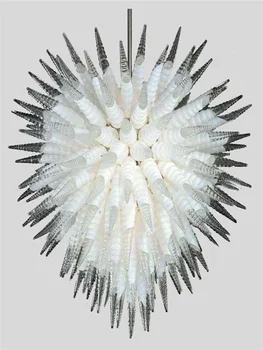 Современная модная белая люстра, большая ручная выдувка лавы из белого муранского стекла, декор для помещений в стиле свадебного банкета