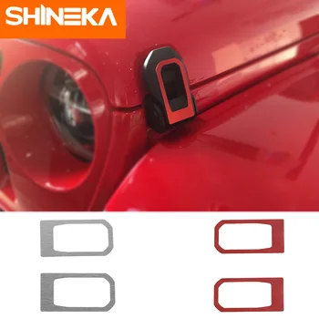 Автомобильные наклейки SHINEKA для Jeep Wrangler JL 2018 Up Внешние аксессуары Замок капота Наклейки для украшения крышки двигателя