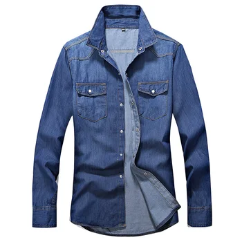 2023 Весенние и осенние джинсовые рубашки Washing Charm, мужская рубашка с длинным рукавом, джинсовая одежда, мужская куртка, ковбойская одежда, Бесплатная доставка
