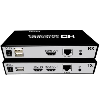 USB KVM удлинитель HDMI 200 М по кабелю Ethernet ip cat5e / cat6