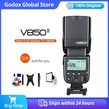 Godox V850II 2.4G GN60 Wireless X System Литий-ионный Аккумулятор Speedlite для Canon Nikon Sony Pentax Olympus + Бесплатный комплект Софтбоксов 15*20 см