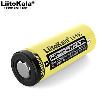 1ШТ LiitoKala Lii-16C 18500 1600mAh 3A Разряда 3,7 V аккумуляторная батарея Recarregavel литий-ионный аккумулятор для светодиодного фонарика