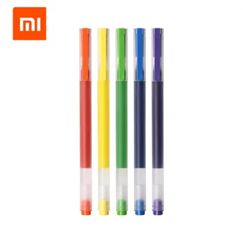 Xiaomi Mijia Super Durable Colorful Writing Sign Pen Colors Mi Pen 0,5 мм, Гелевая ручка для подписи, ручки для рисования в школе и офисе, 5 шт.