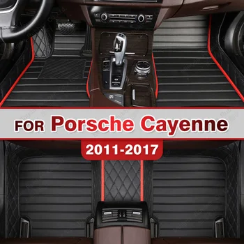 Автомобильные коврики для Cayenne 2011 2012 2013 2014 2015 2016 2017 Изготовленные на заказ автоматические накладки для ног автомобильные ковровые покрытия аксессуары для интерьера