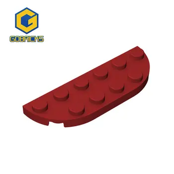 Пластина Gobricks Bricks с круглым углом 2 x 6 двойных совместима с 18980 игрушками, собирает строительные блоки, технические детали