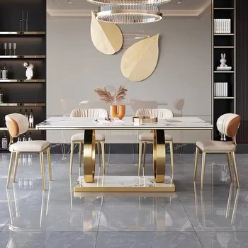 Современный классический дизайн, модная популярная мебель для дома в скандинавском стиле, Обеденный стол и стулья для маленькой квартиры, Комбинированный бытовой