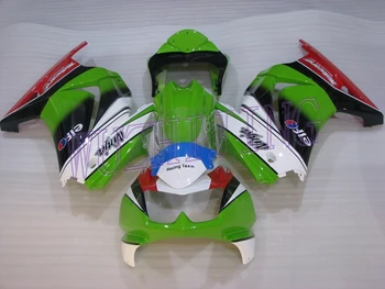 Комплекты обтекателей Ninja 250R 2014 Комплекты для всего тела Ninja 250R 2012 Зеленый Черный Белый мотоциклетный обтекатель EX 250 2008 - 2014