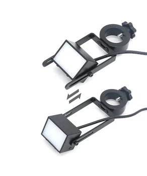 Регулируемый 60 светодиодный боковой светильник микроскопа Диаметром 25/32 мм Квадратная лампа заполняющего света для промышленного источника света бокового обзора.