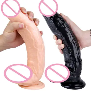 Реалистичный фаллоимитатор с присоской, секс-игрушка для мастурбирующих взрослых женщин-лесбиянок E1YC