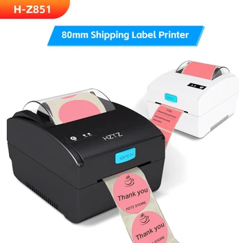 HZTZ 80 мм Термопринтер Этикеток Bar QR Code Sticker Machine Xprinter 365B H-Z851 USB Bluetooth Печать