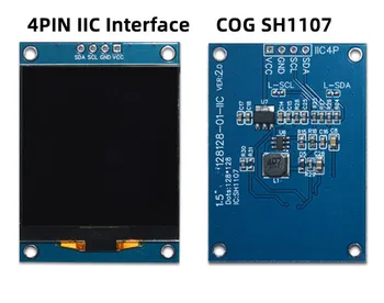 1,5-дюймовый Белый OLED-дисплей с Печатной Платой COG SH1107 Drive IC 7PIN SPI/4PIN IIC Интерфейс 128*128