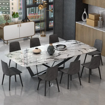 Современный минималистичный ресторан, Бытовой Выдвижной обеденный стол, Складной Обеденный стол, Прямоугольный стол, Кухонный стол в гостиной