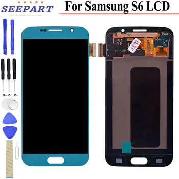 Для Samsung Galaxy S6 G920 ЖК-дисплей С Сенсорным экраном Digitizer G920i G920P G920f G920V G920A G920 Замена Samsung S6 LCD