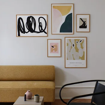 Абстрактные минималистичные геометрические линии, плакаты на скандинавскую тему и принты на холсте, домашние настенные панно для декора гостиной