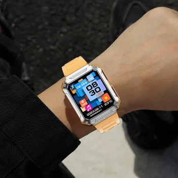 Пылезащитные смарт-часы для фитнеса IP67, водонепроницаемый монитор сердечного ритма с наушниками TWS, совместимыми с Bluetooth, Умные часы