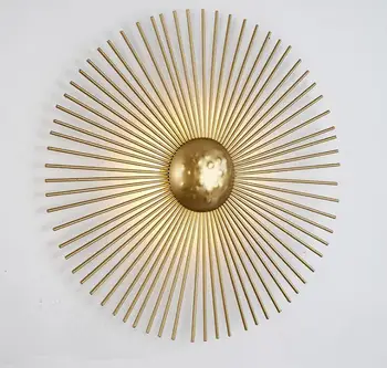 Золотой Роскошный Настенный светильник на заднем плане Домашняя Гостиная Спальня Креативное освещение Современные Стеклянные шаровые светильники LED