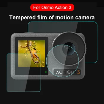 Защитная пленка из закаленного стекла для камеры дрона DJI Osmo Action 3, защищающая объектив от царапин, для аксессуара Osmo Action 3.