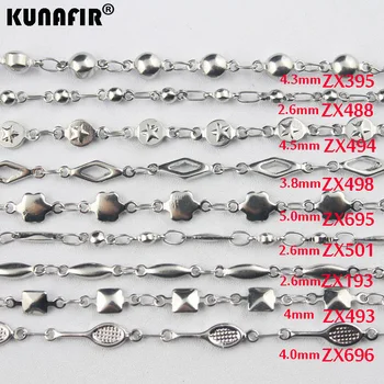 бусины Uouya в форме бусин 2,6 мм-5,0 мм, сварочные цепочки, ожерелье из нержавеющей стали, женские модные повседневные украшения 10 шт.-100 шт.